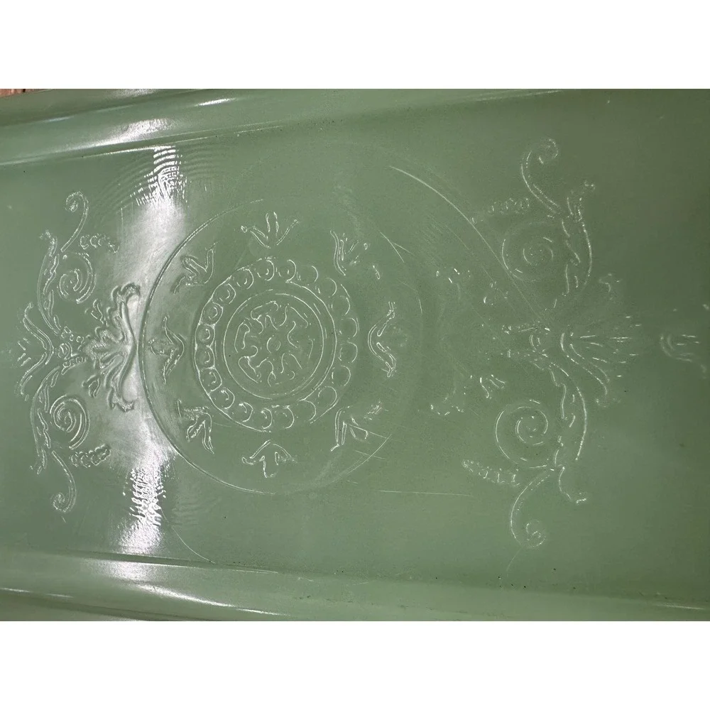 Vintage HTF Fire-King Jadeite Philbe Large Refrigerator Dish